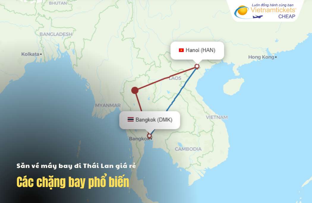 Chặng bay Việt Nam - Thái Lan giá rẻ