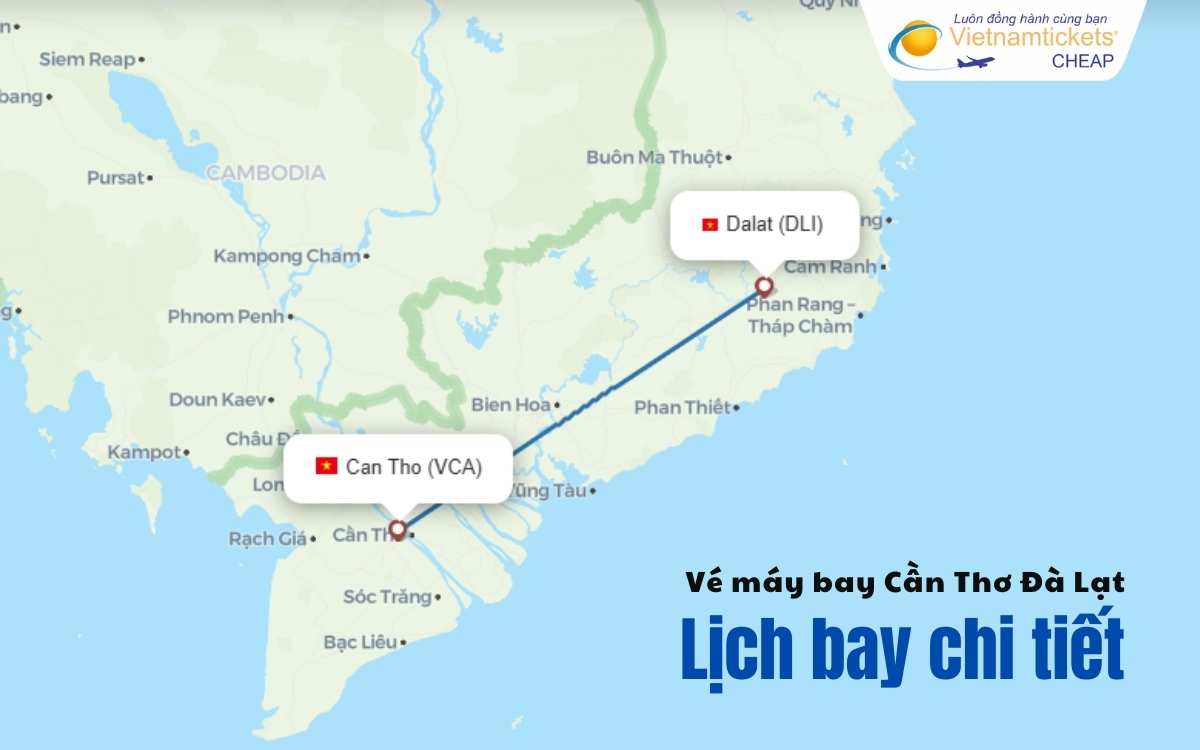 Lịch bay Cần Thơ Đà Lạt