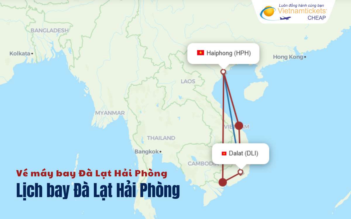 Thông tin lịch bay Đà Lạt Hải Phòng