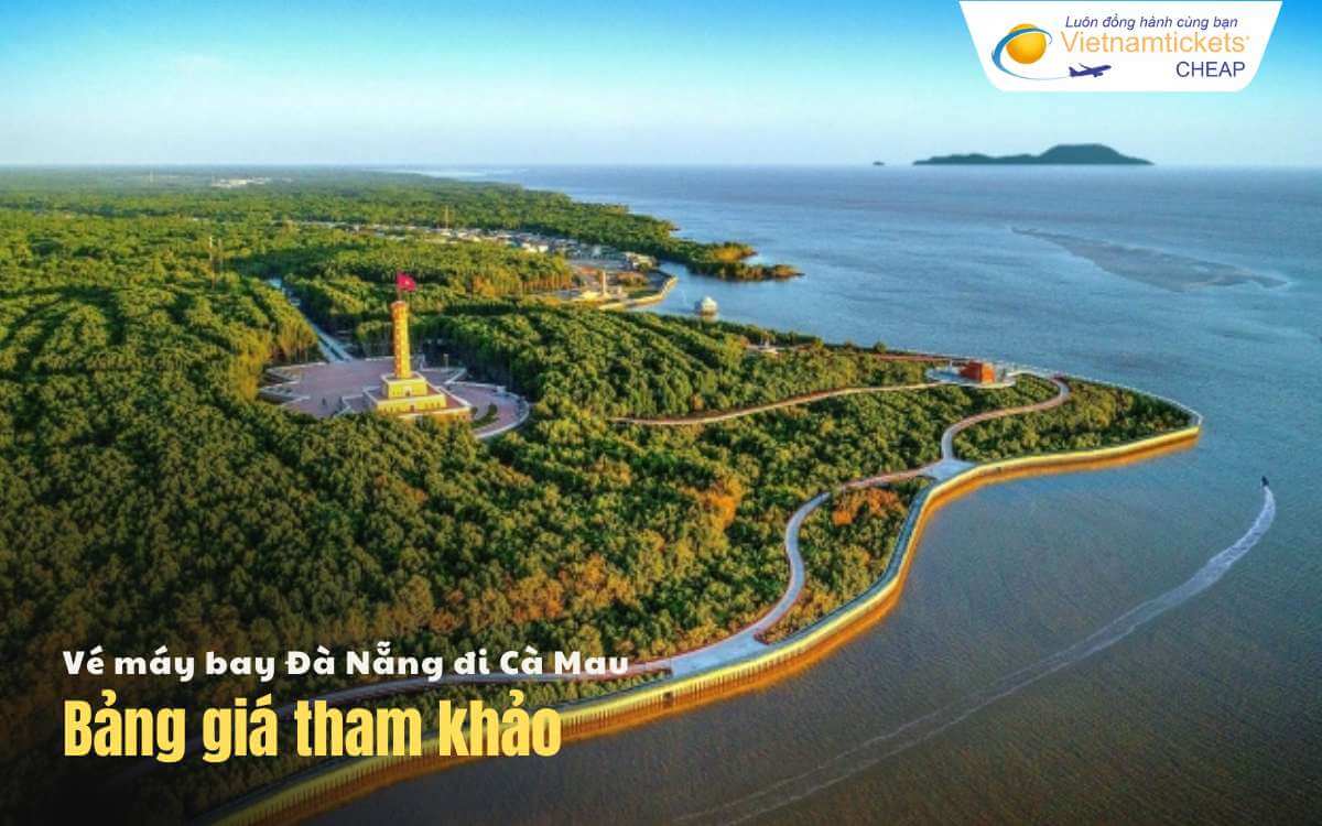 Bảng giá vé máy bay Đà Nẵng đi Cà Mau