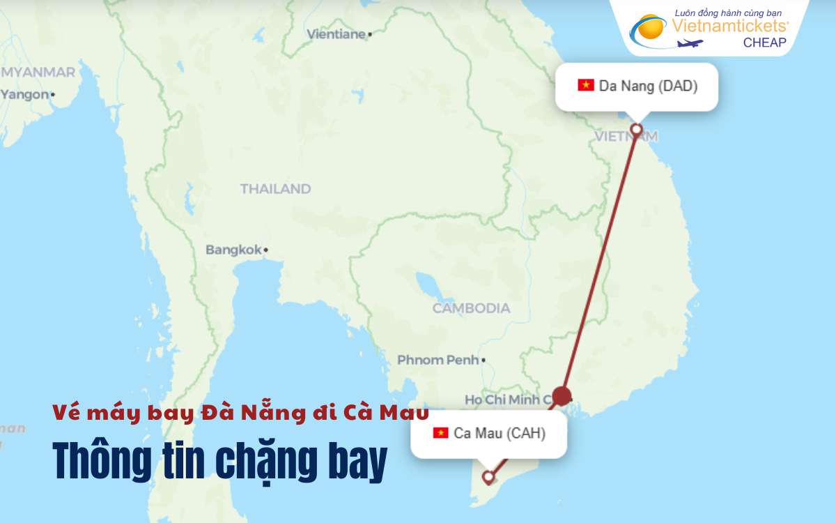 Chặng bay Đà Nẵng Cà Mau