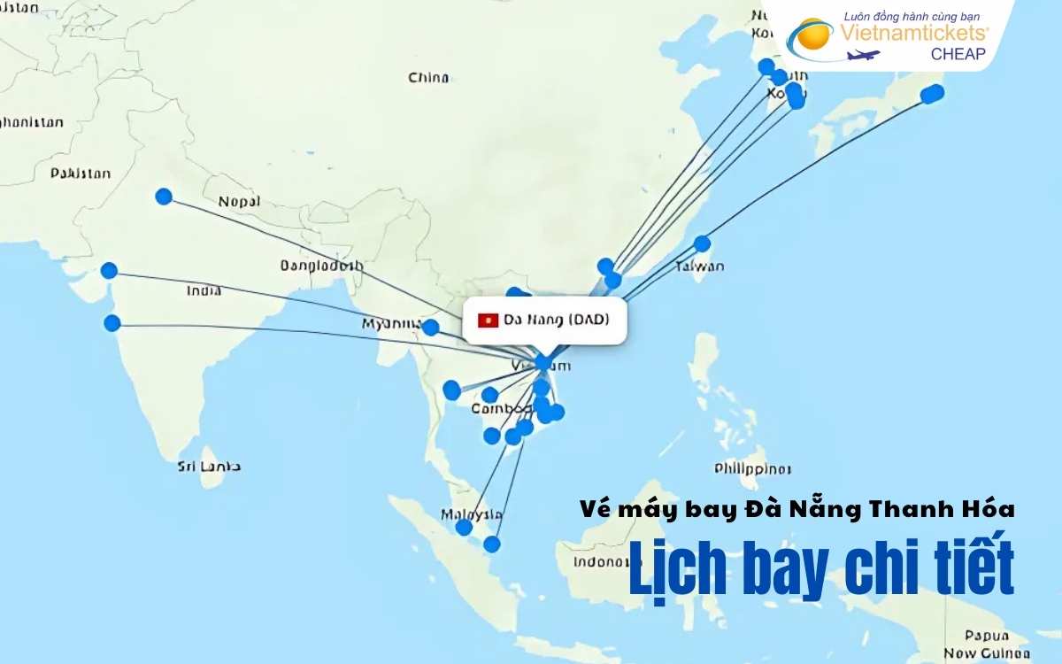 Lịch bay Đà Nẵng Thanh Hóa