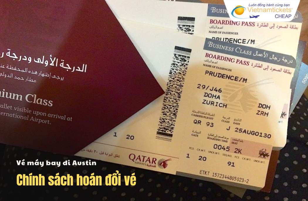 Chính sách hoàn đổi vé máy bay đi Austin