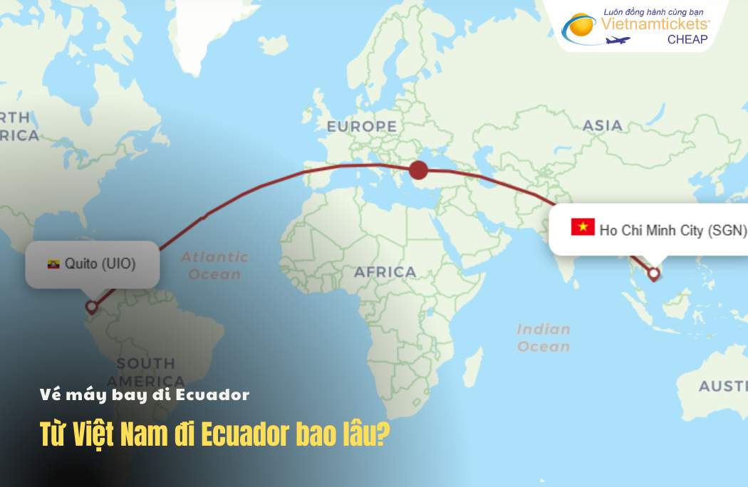 Thời gian bay đi Ecuador