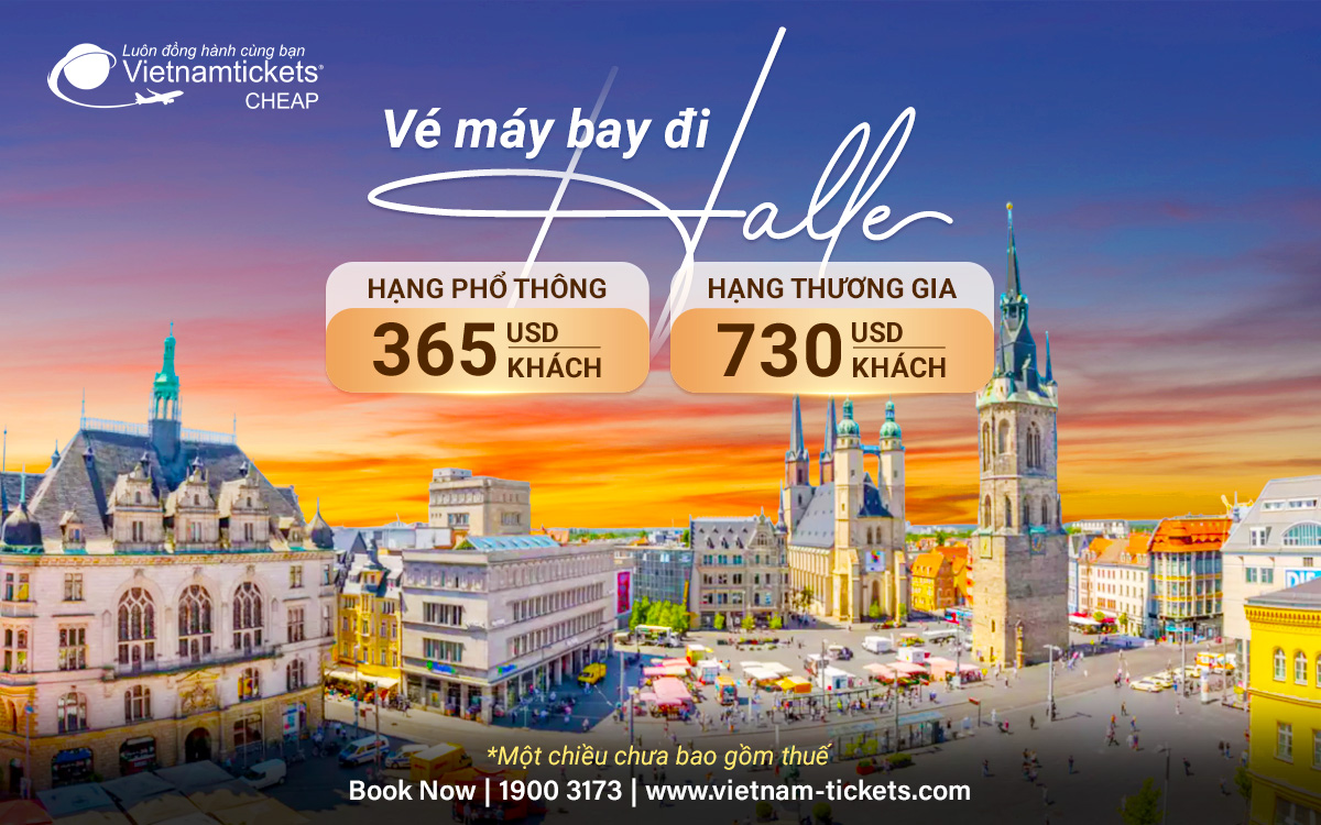 Vé Máy Bay Đi Halle