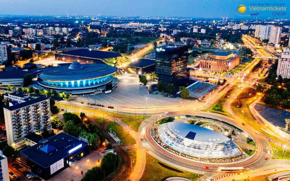 Lộ trình phổ biến từ Việt Nam đến Katowice