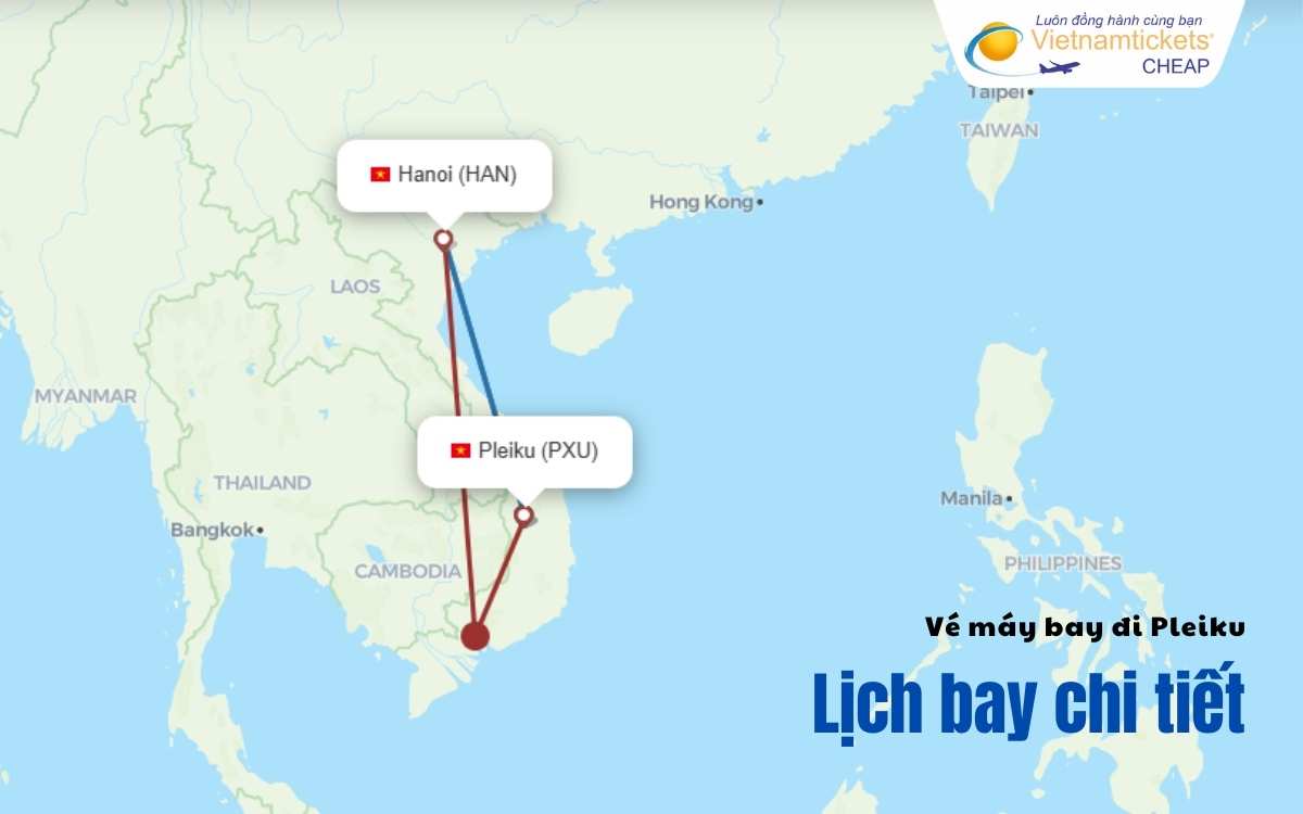 Lịch bay đi Pleiku