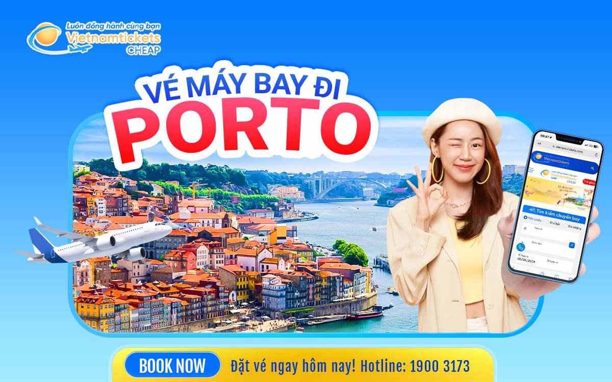 Vé máy bay đi Porto