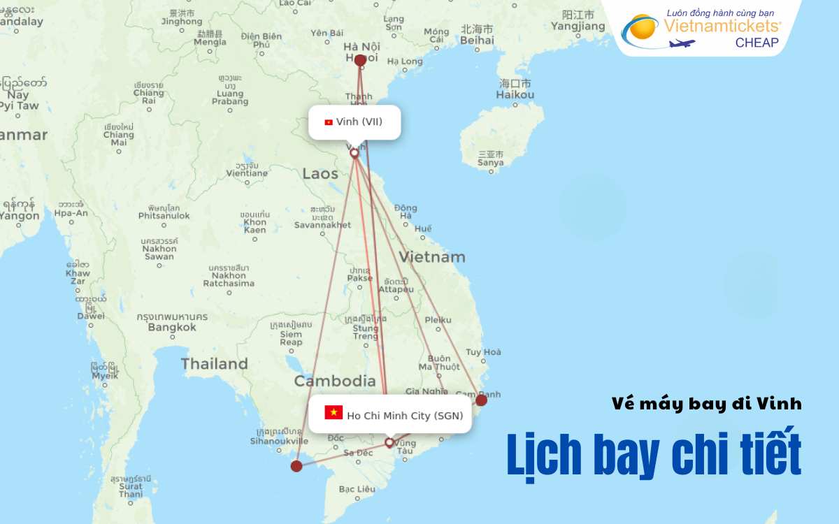 Lịch bay đi Vinh