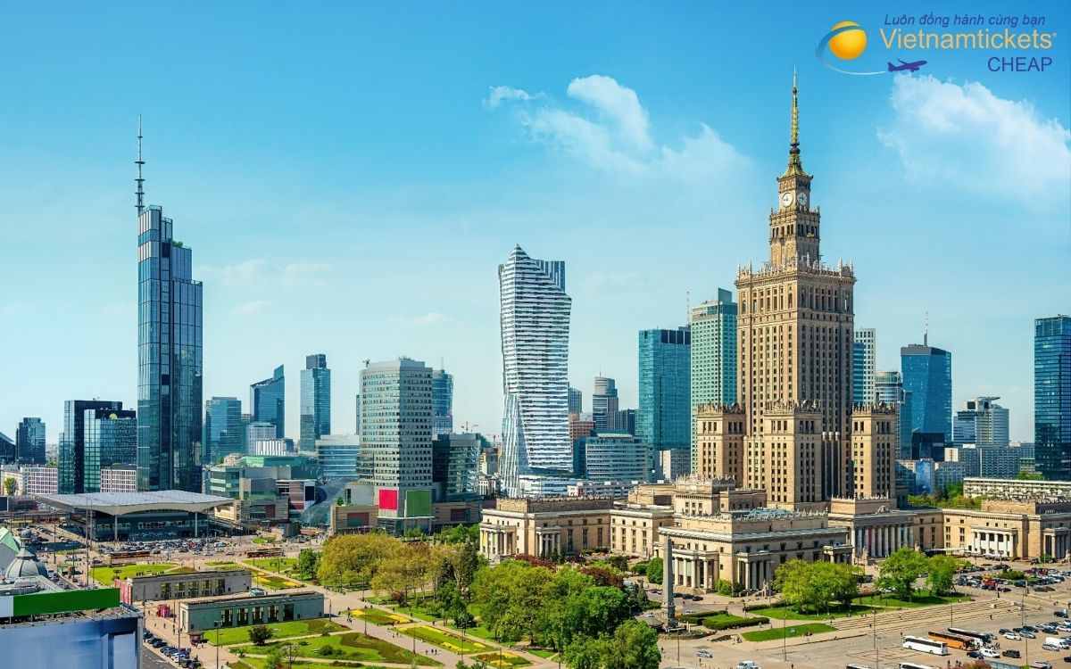 Giá vé máy bay đi Warsaw