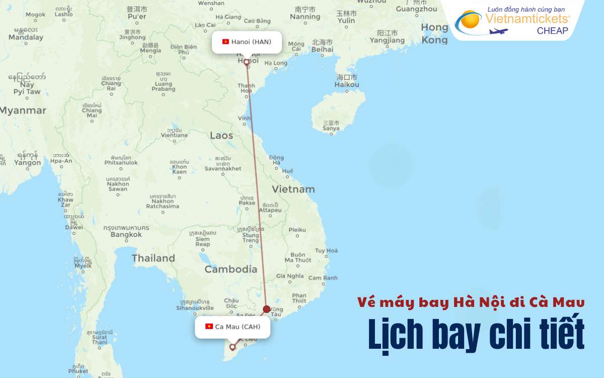 Lịch bay Hà Nội  Cà Mau