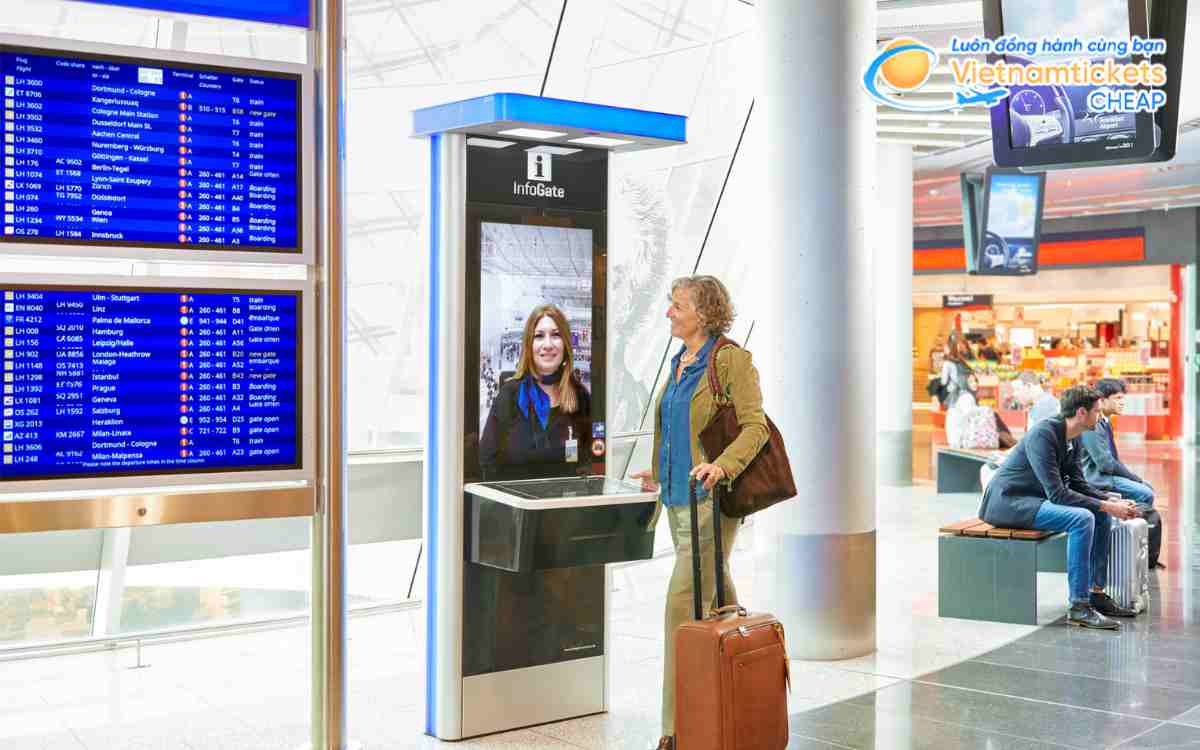 Sân bay Frankfurt là điểm hạ cánh của hãng Lufthansa