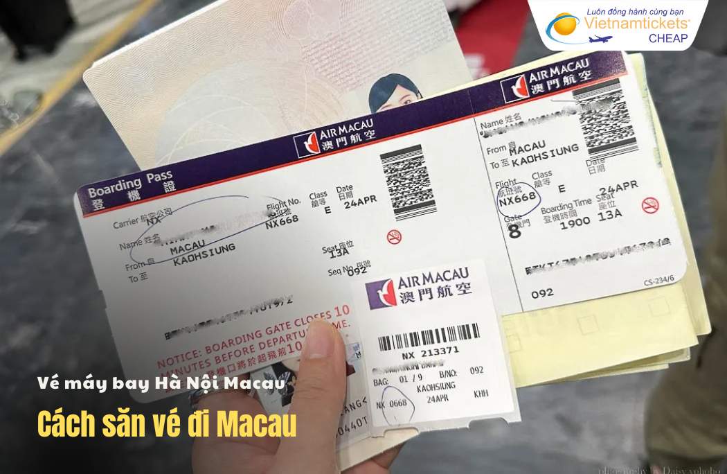 Cách săn vé máy bay Hà Nội Macau