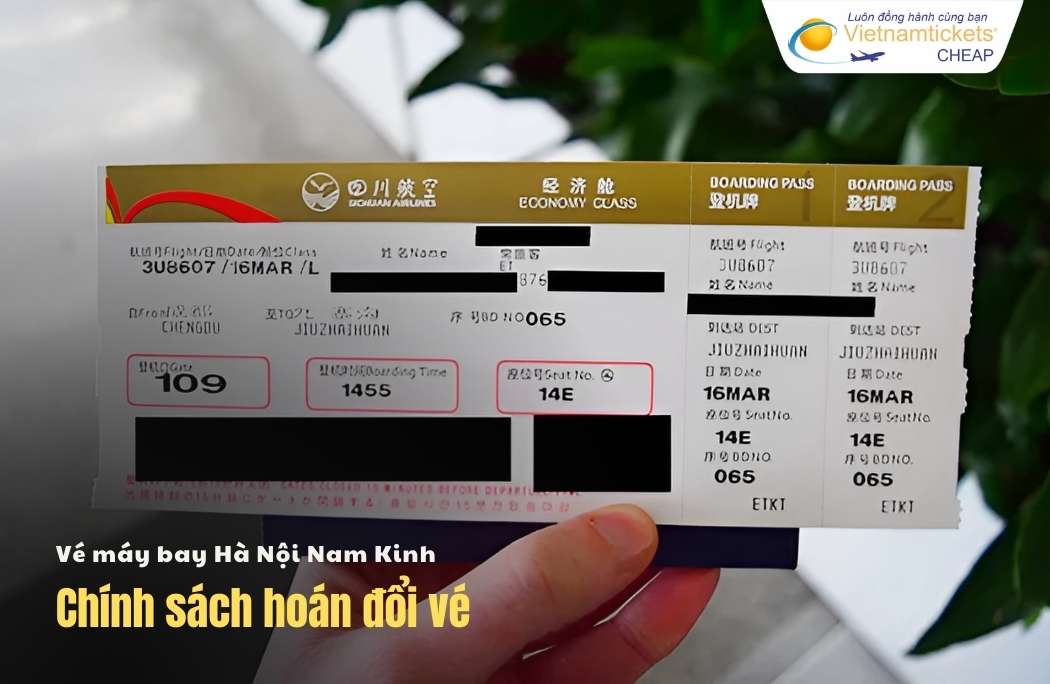 Hoán đổi vé máy bay Hà Nội Nam Kinh