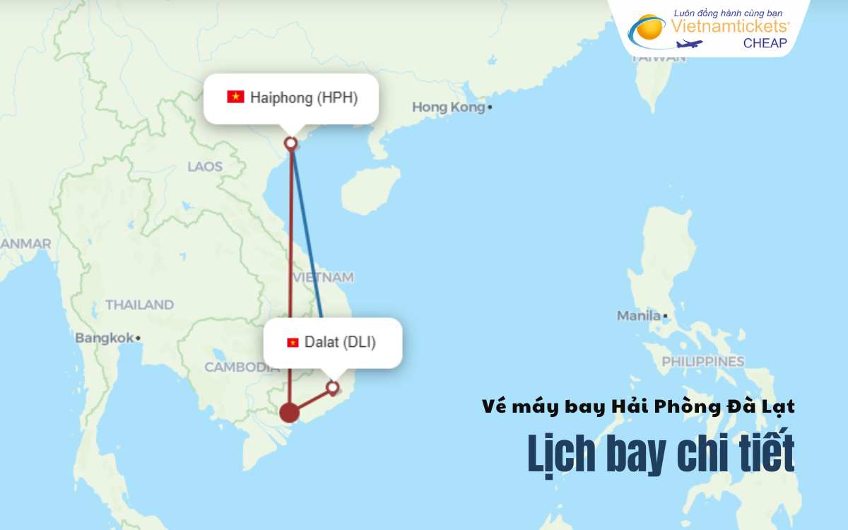 Lịch bay Hải Phòng Đà Lạt mới nhất