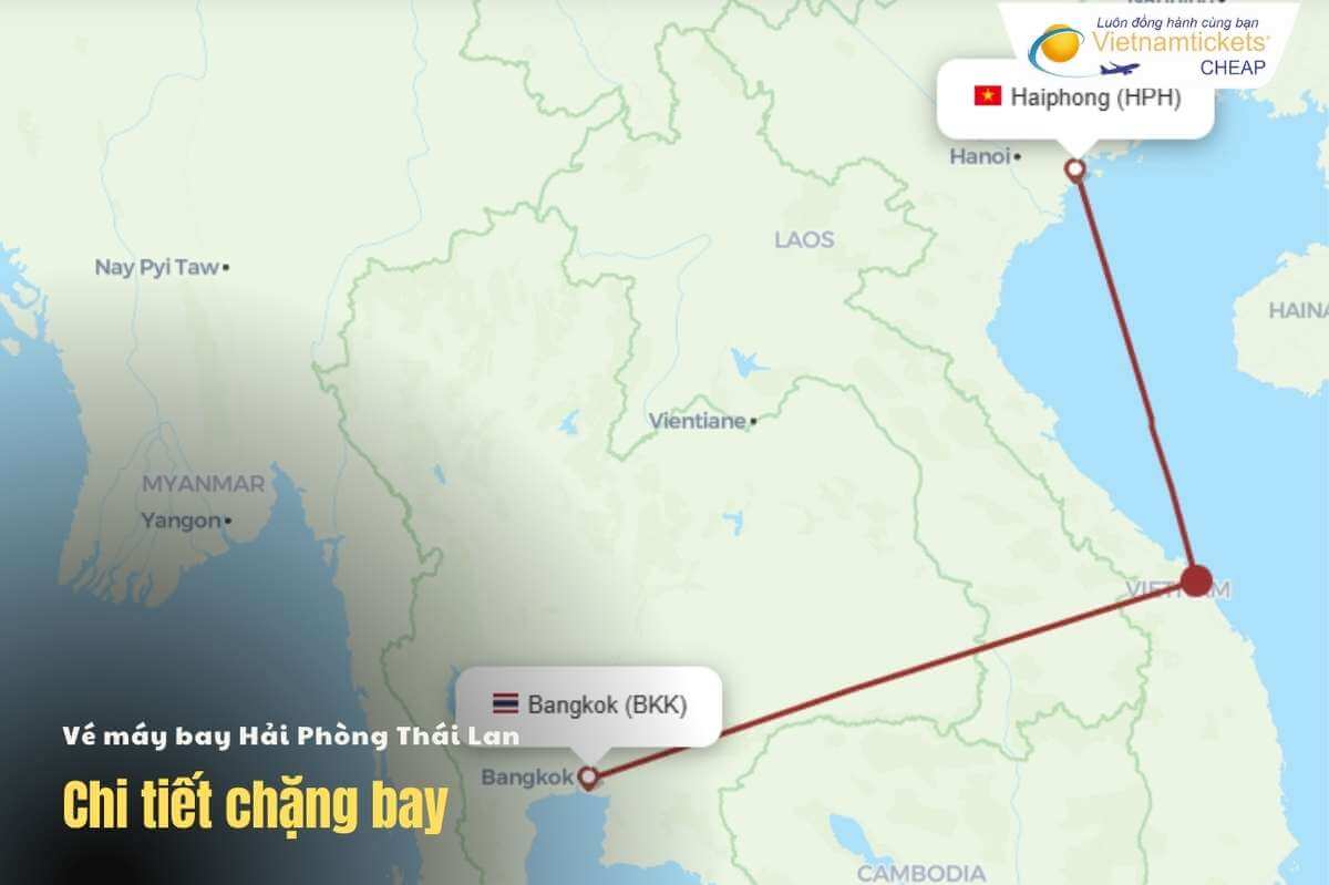 Chi tiết về chặng bay Hải Phòng đi Thái