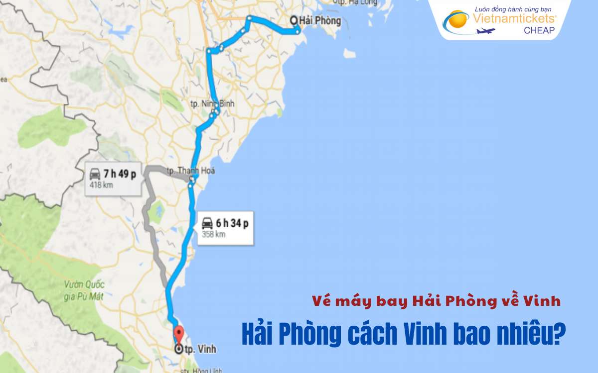 Khoảng cách Hải Phòng - Vinh