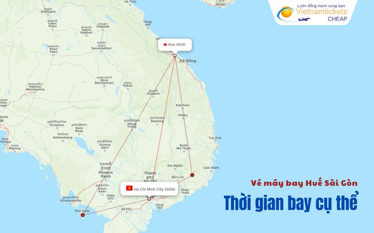 Thời gian bay chặng Huế Sài Gòn
