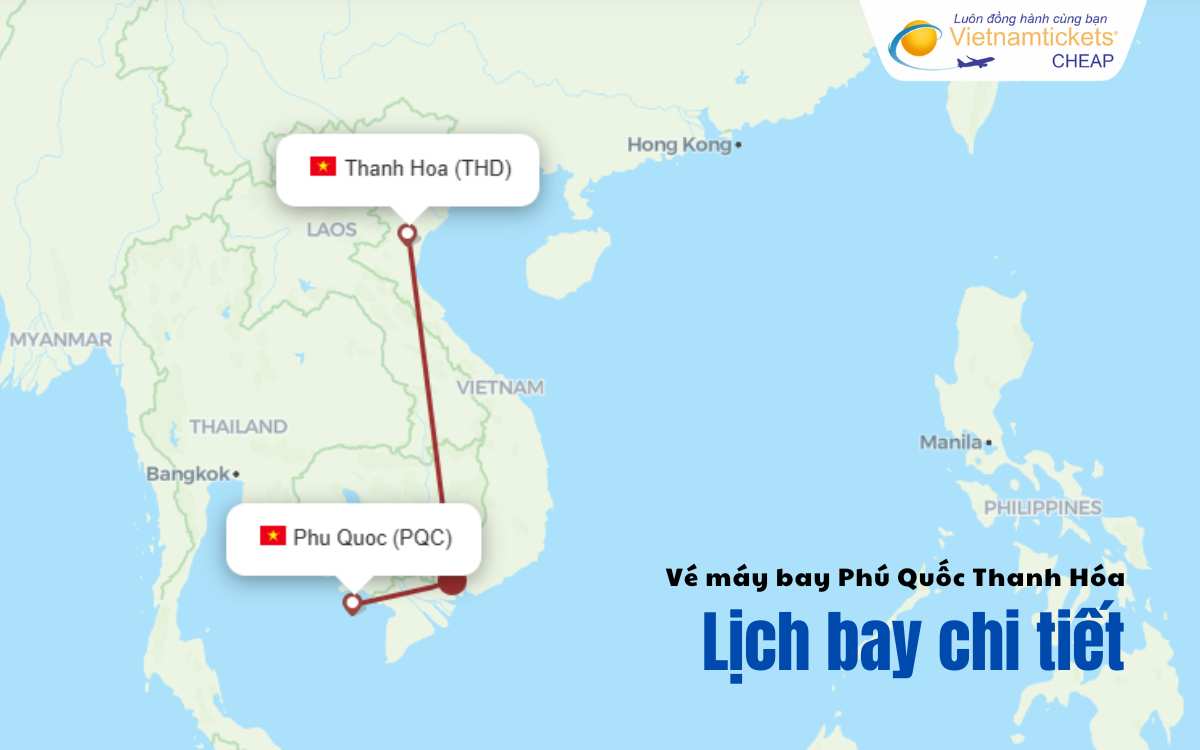Lịch bay Ph&uacute; Quốc Thanh H&oacute;a