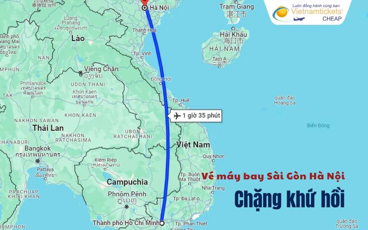 Chặng khứ hồi vé máy bay Sài Gòn Hà Nội