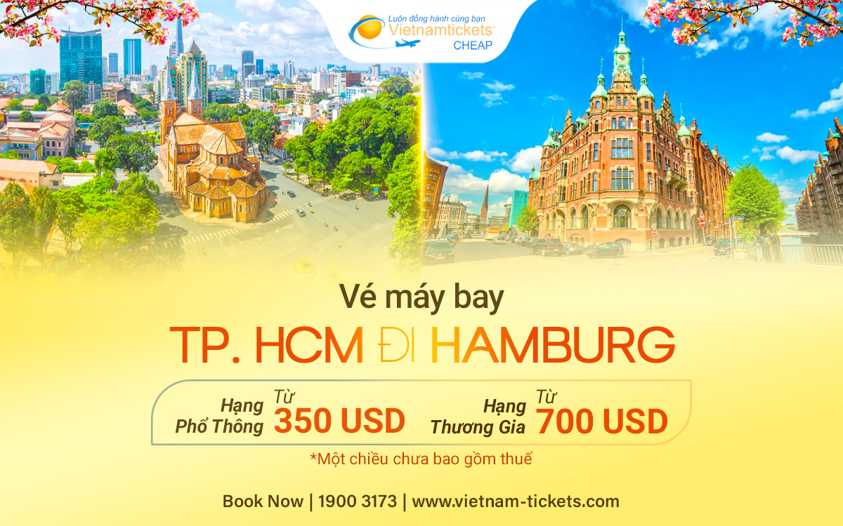 Vé Máy Bay TPHCM Đi Hamburg