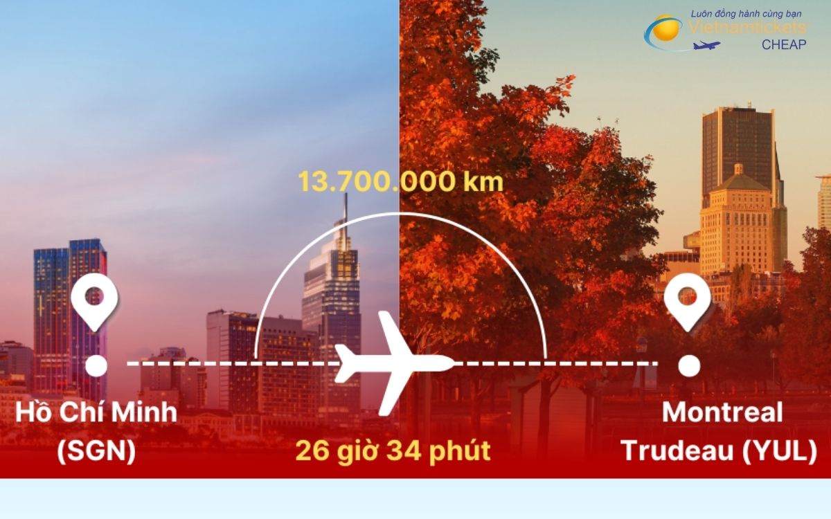 Giá vé máy bay TPHCM đi Montreal