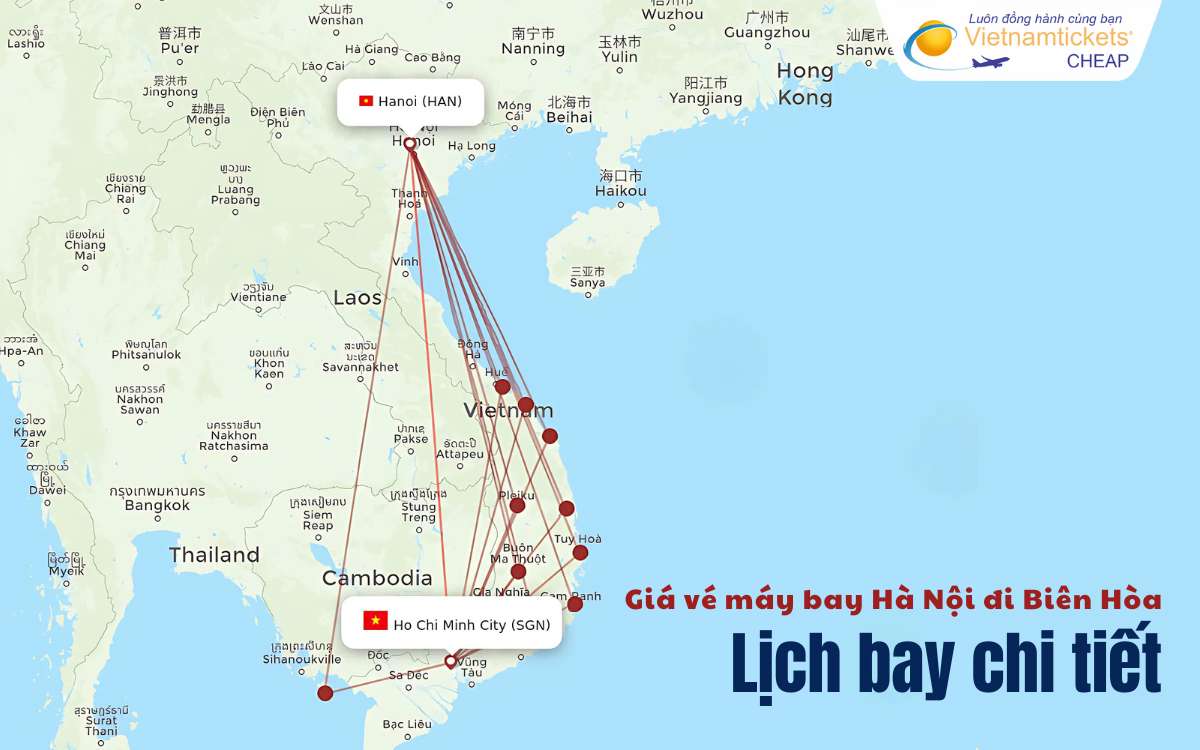 Lịch bay Hà Nội Biên Hòa