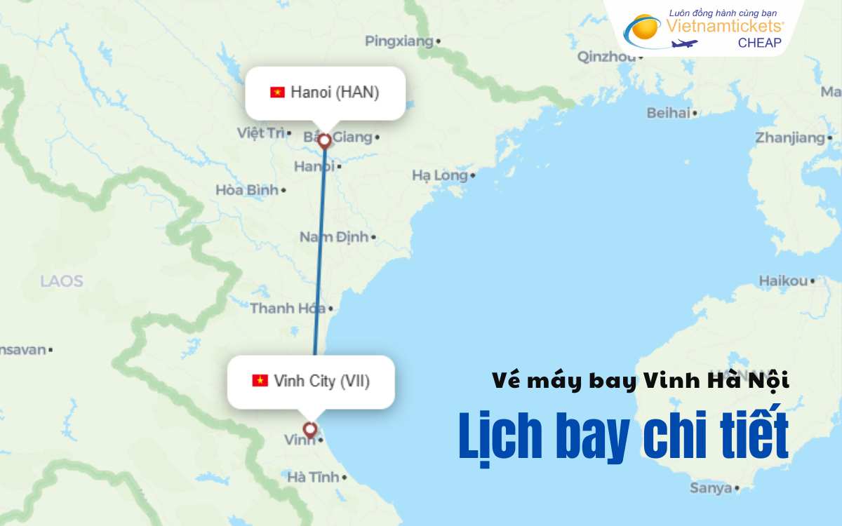 Lịch bay Vinh Hà Nội chi tiết