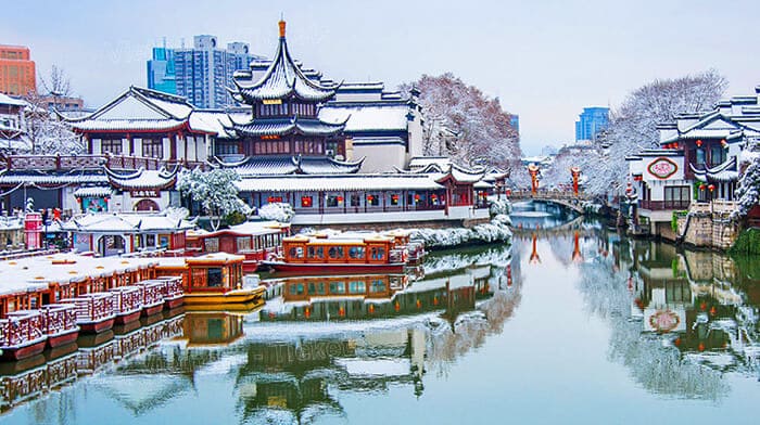 Nam Kinh trong sắc trắng tinh khiết mùa đông | Du Lịch Nam Kinh