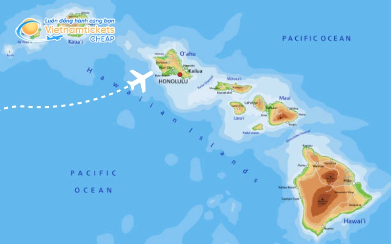 Cách di chuyển từ Việt Nam đến Hawaii