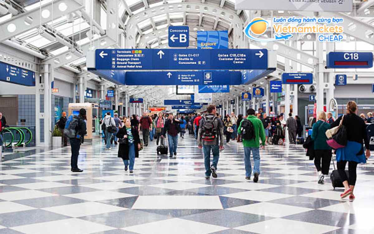 Lưu ý khi đến sân bay Chicago