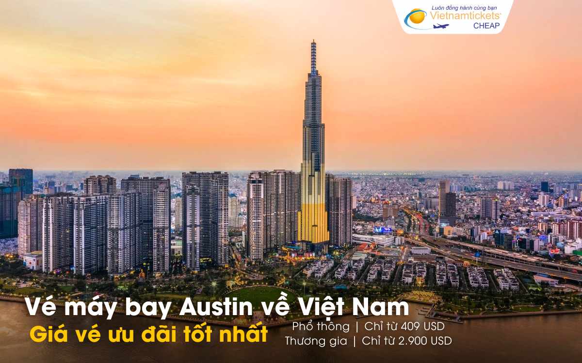 Giá vé máy bay Austin về Việt Nam