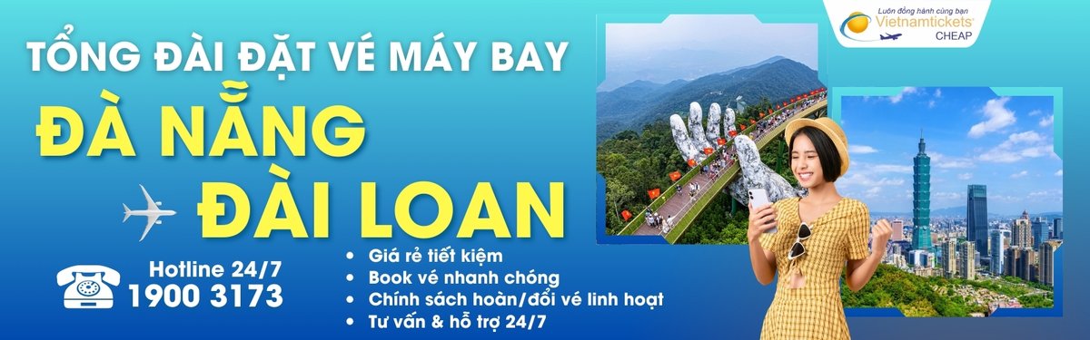 Đặt vé máy bay Đà Nẵng Đài Loan giá rẻ