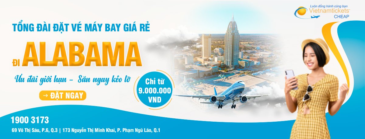 Đặt vé máy bay đi Alabama giá rẻ