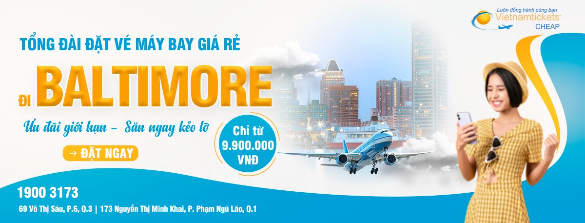 Đặt vé máy bay đi Baltimore giá rẻ