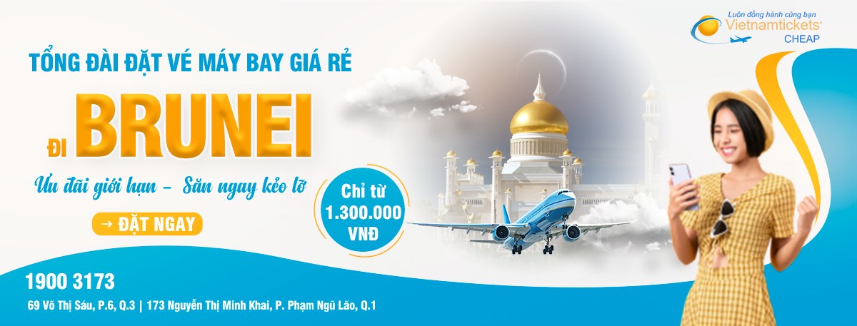 Đặt vé máy bay đi Brunei giá rẻ