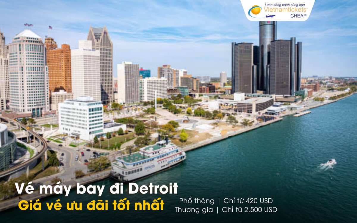 Giá vé máy bay đi Detroit