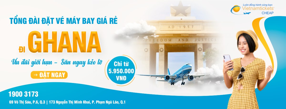 Đặt vé máy bay đi Ghana giá rẻ