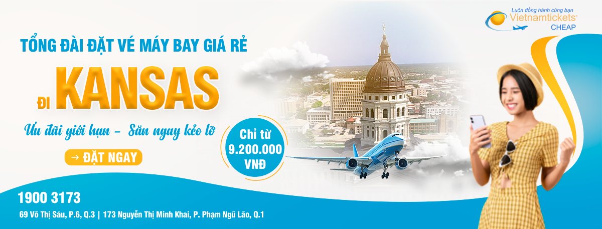 Đặt vé máy bay đi Kansas giá rẻ