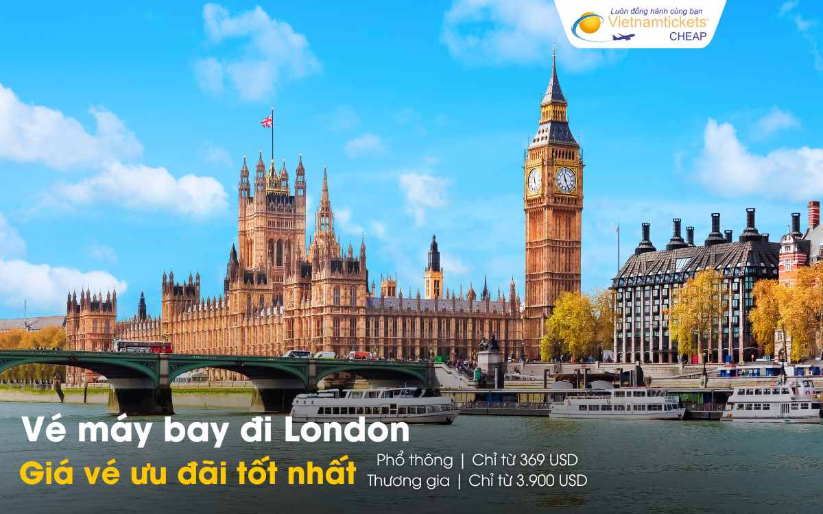 Giá vé máy bay đi London