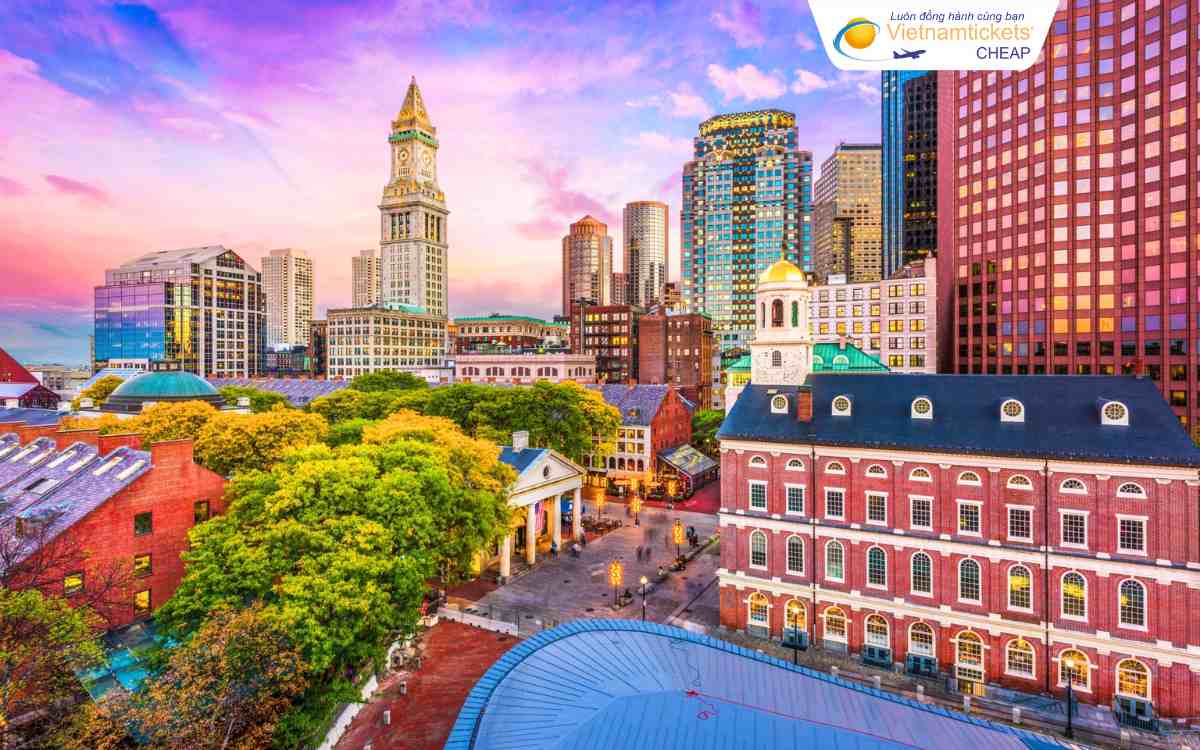 Giá vé máy bay đi Massachusetts hôm nay