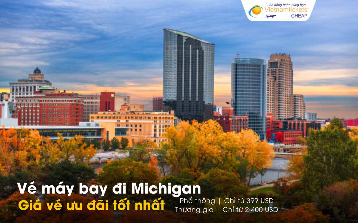 Giá vé máy bay đi Michigan