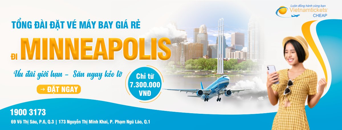 Đặt vé máy bay đi Minneapolis giá rẻ