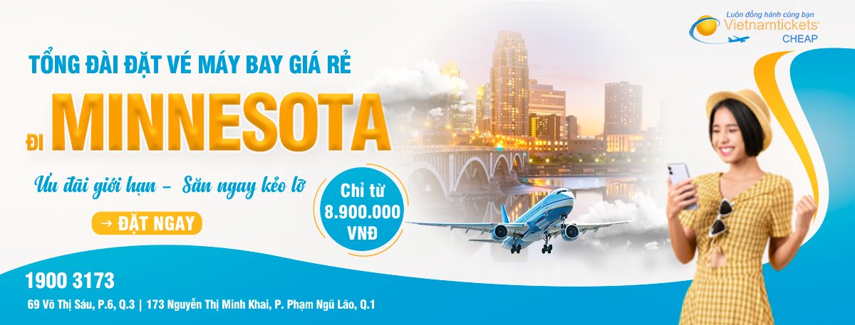 Đặt vé máy bay đi Minnesota giá rẻ