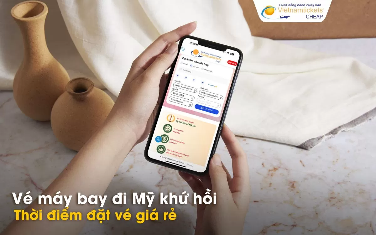 Thời điểm đặt vé máy bay khứ hồi đi Mỹ giá rẻ