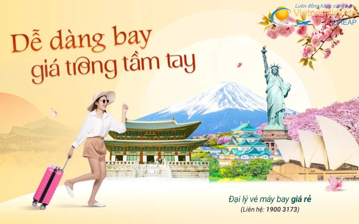 Hướng dẫn đặt và nhận vé máy bay đi Mỹ tại Vietnam Tickets