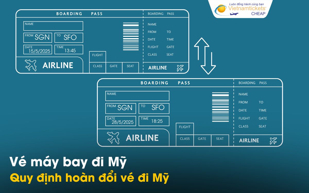 Quy định hoàn đổi vé đi Mỹ