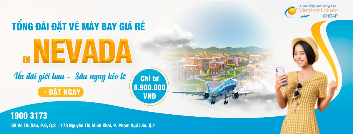 Đặt vé máy bay đi Nevada giá rẻ