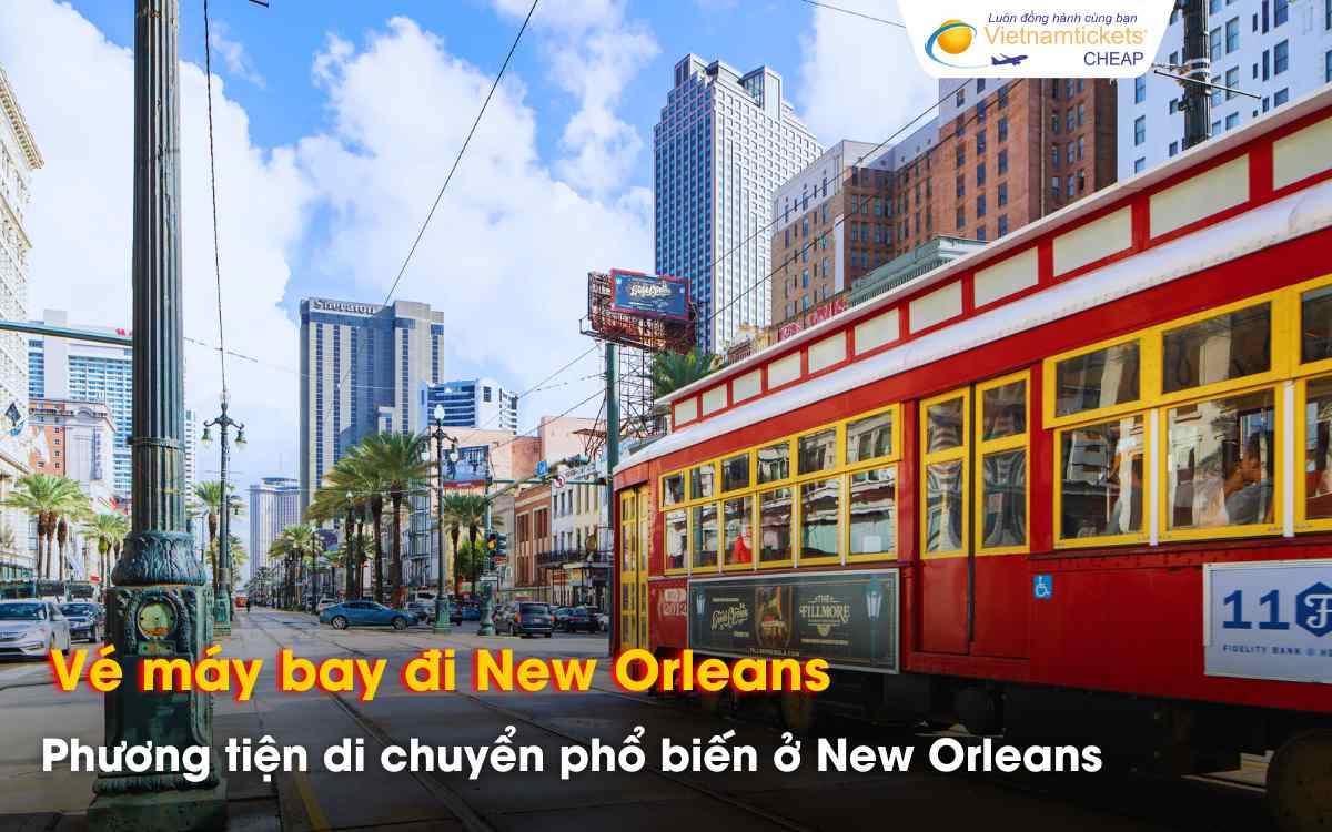 Từ sân bay New Orleans về trung tâm bằng gì?