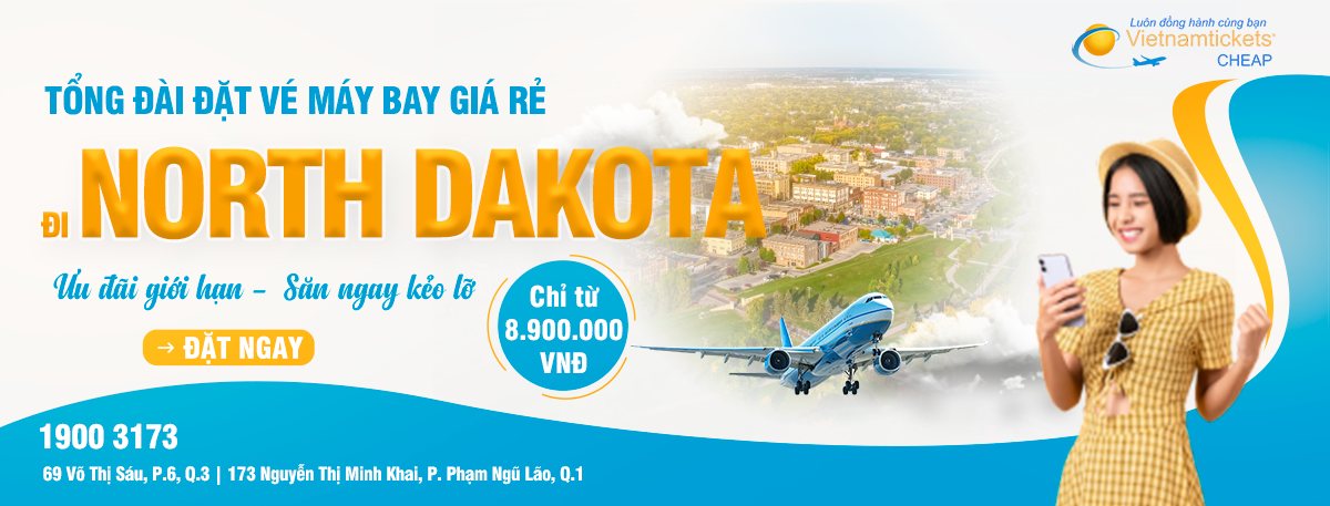 Đặt vé máy bay đi North Dakota giá rẻ